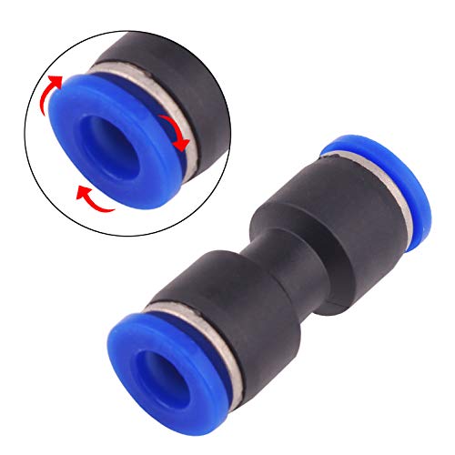 Quick Connect Fittings 6mm - 10 Pack Plastic Push to Connect Fittings Tube Straight Connect 6 Mm to 6 Mm Push Fit Fittings Tube Fittings