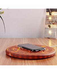 Cargador inalámbrico Magic Array, 10 W ultra delgado Qi rápido inalámbrico de carga, compatible con iPhone X XS MAX 8 8 Plus Galaxy Note 9 S9 S9 Plus Note 8 S8 Edge más (adaptador no incluido)