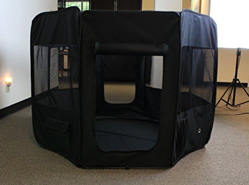 Petmark 54" High Quality Foldable Playpen Exercise 6 panel Tent for Dog and Cat (Black, Large) domestic shipping in USA only