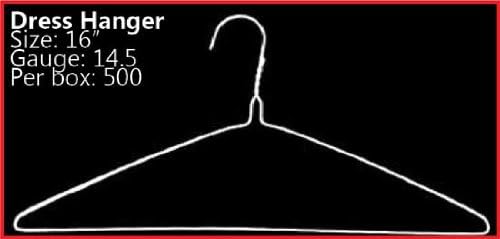 New Lot 500 White Wire Dress Shirt Clothes Hangers Size 16"