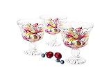 Dessert  Ice cream cups Mini trifle bowls,salad fruit dish 6 OZ set of 6 clear