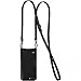 Bandolier [Emma] Phone Case and Strap Compatible w/iPhone 8, iPhone 7 & iPhone 6 - Black Leather + Pewter Hardware + Detachable Crossbody Purse Belt. Secure Snapback Wallet Shell to Hold Handsfree.