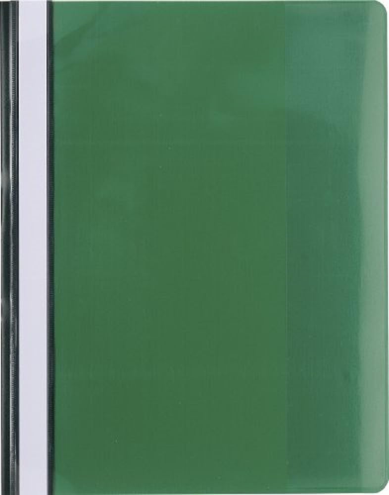 Exacompta - Ref 439915B - PVC Transfer File - Suitable for Holding A4+ Documents, Transparent PVC Cover to Identify Contents, Holds Approx. 100 Sheets - Green