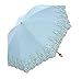 Honeystore Frilly Embroidery Lace Two Folding Parasol Travel Umbrella