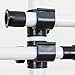 Goldcart Portable Indoor Garment Rack Tools Free DIY Coat Hanger Clothes Wardrobe 3 Poles 4 Bars. Heavy Duty Stainless Steel Poles and Bars. 60kg Loading Per Horizontal Bar. Free Reach Hook.[3204]