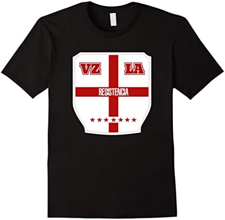 Mens VENEZUELA ESCUDOS DE RESISTENCIA SHIRT Large Black