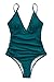 CUPSHE Women's One Piece Swimsuit Tummy Control V Neck Bathing Suits