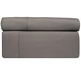 Aurora Bedding #1 Best Selling 1800 Series 6 Piece Bed Sheet Set with Deep Pocket, King, Gray