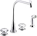 KOHLER K-7779-K-CP Triton Kitchen Sink Base Faucet, 12-1/4-Inch Spout Height, Polished Chrome (Handles Not Included)