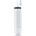 150ml Syringe with Tip Adapter, Large Plastic Syringe Individually Packaged for Scientific Labs, Dispensing, Multiple Uses