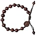 Hand-made Dark Wood Rosary Bracelet