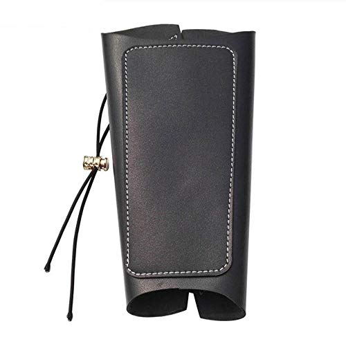 Refaxi Archery Armguard Traditional Cow Leather Bracer for Longbow and Recurve Bow (Black)