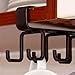 IDEALCRAFT Mug Hook Under Cabinet Hanging Holder for Small Mugs, Coffee Cups or Kitchen Utensils Display, 12 Hooks Suitable for Cabinets Board Thickness Less Than 0.9 Inch, Brown