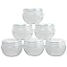 Beauticom (6 Pieces of White Frosted) 10g or 10ml Durable Cosmetic Sample Empty Refillable Container, Plastic Makeup Cosmetic Cream Jar Pot Bottle Container