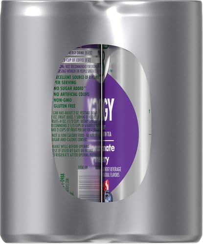 V8 +ENERGY POMEGRANATE BLUEBERRY JUICE ENERGY DRINK, 8 FL OZ CAN (6 PACK)