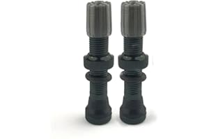 2pcs 40mm Black Tubeless Air Valve Aluminum Alloy Tyre Valve Round Base Small Size Valves for MTB Road Bike Tubeless Valve St