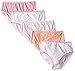 Trimfit Girls' 100 Percent Cotton Tagless Assorted Briefs (Pack of 5)