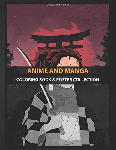 Coloring Book & Poster Collection: Anime And Manga Illustration Of Tanjirou From Kimetsu No Yaiba Demon Anime & Manga