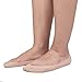 F Flammi Women's Summer No Show Liner Socks Nonslip Low Cut Cotton Nylon Boat Hidden Socks 4 Pairs (Beige)