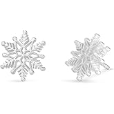 Boma Jewelry Sterling Silver 6 Point Snowflake Stud Earrings