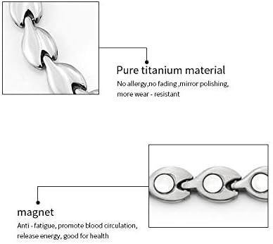Titanium Magnetic Anklet Ankle Bracelet for Women with Magnets Jewelry (silver), 22.5 cm - Image 5