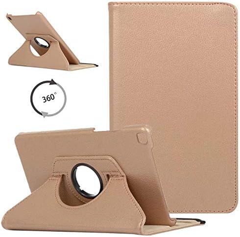 Case for Samsung Galaxy Tab A 8.0 2019 SM-T290 SM-T295 - UGOcase 360 Degree Rotating PU Leather Slim Lightweight Protective Multi-Angle Stand Hard PC Cover for Galaxy Tab A 8.0 Inch 2019, Gold