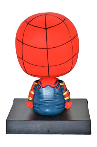 Cell Phone Holder PVC Bobble Head Figure Car Dashboard Office Home Accessories Ultra Detail Doll (Avengers Spider Man) - Thumbnail 2