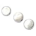 Jili Online 3 Pieces Chrome Plated White Shell Inlays Trumpet Finger Buttons Brass Instrument Accessories