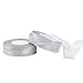 Feyarl 1-inch Wide Glitter Metallic Sparkle Ribbon by 50-yards (2 rolls X 25yd) Crafters Wedding Holiday Ribbon Home Decoration Ribbon Gift Wrap Card Making Hair Bows Floral Projects (Silver)