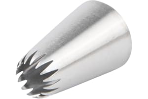 Restaurantware-Pastry Tek Piping Tip, 1 Open Star Decorating Tip - #6B, Dent-Resistant, Stainless Steel Icing Tip, Dishwasher