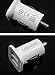 Compact Dual USB Car Charger Adapter for Apple, Android, Tablets (Black)