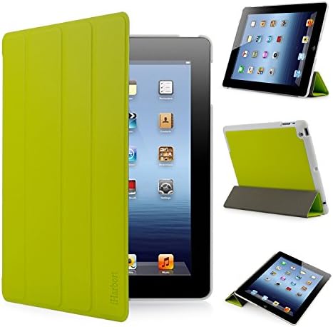 iHarbort iPad 4/3/2 Case Cover - Slim Lightweight Smart Cover Holder Stand Leather Case for Apple iPad 2 iPad 3 iPad 4 (not 2017 Version) with Smart Auto Wake/Sleep, Green