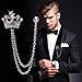 SIYWINA Brooch for Men Suit Pin Vintage Chain Brooch Suit Shirts Accessories