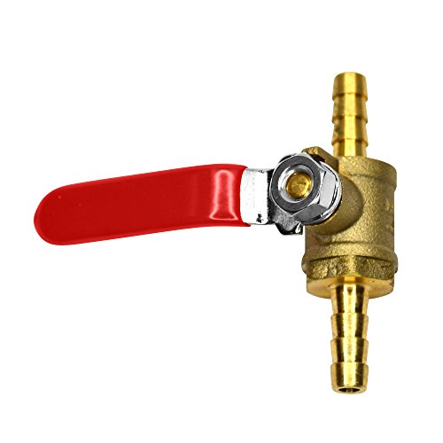 OCSParts MTLB-4 1/4-2 Brass Barb Ball Valve, Lead Free (Pack of2)