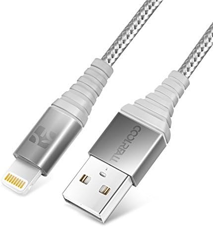 iPhone Charger Coolreall Lightning Cable [Apple MFi Certified] 3.3ft Nylon iPhone Cord for iPhone X, 8, 8 Plus, 7, 7 Plus, 6s, 6s Plus, 6, 6 Plus, SE 5s 5c 5, iPad mini, iPad Air, iPad Pro, iPod, Gray