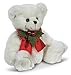 Bearington Hollister Hollybeary Christmas Teddy Bear, 15 Inch, White Teddy Bear Gifts for Kids