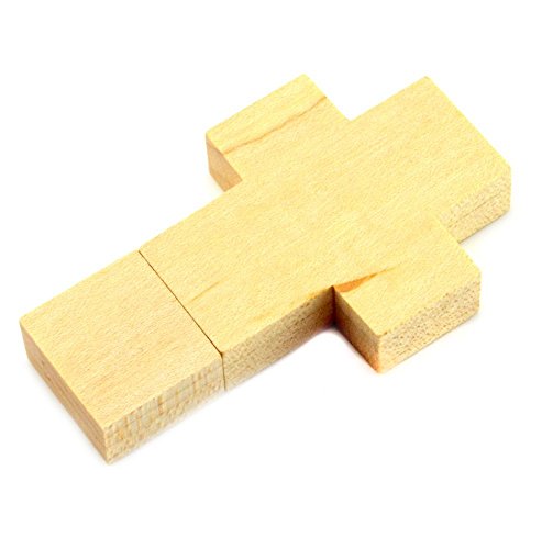 WooTeck 8GB Wood Cross USB Falsh Drive Pendrive Memory Stick