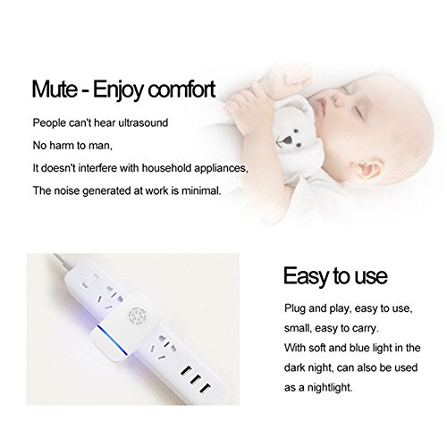 image for Pest Repeller With Night Light, Molie Ultrasonic Pest Repeller by Fini