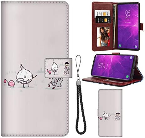 Samsung Galaxy Note 9 Funny Pumpkin Case Leather Wallet Phone Case Cover for Samsung Galaxy Note 9 Magnetic Closure Protective Case Free Strap and Card Slots