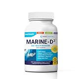 Vitamin D3 Omega 3 Fish Oil DHA 340mg Supplement by Marine Essentials (60 Soft Gel Caps)