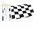 Pack of 15 pcs 8x5.5inch Racing Checkered Flag Pennant Banner Stick Flag for Nascar Theme Party Favor Decoration