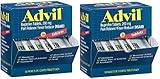 Advil (100 Packets of 2 Capsules) Pain Reliever/Fever Reducer Coated Tablet, Individually Sealed, 200mg Ibuprofen, Temporary Pain Relief, Travel Pack, Greeting Cards Included