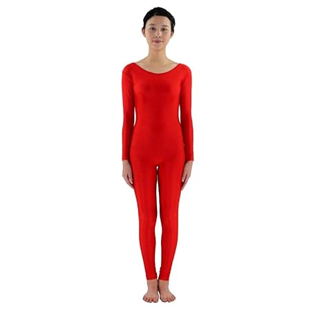 Fenteer Herren Damen Ganzkörperanzug Lange Ärmel Bodysuit Catsuit Dancewear Atmungsaktive Second Skin Suit Zentai Catsuit Kos