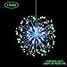 LED String Lights, 8 Modes Dimmable with Remote Control, Battery Operated Hanging Starburst Lights with 198 LED, IP44 Waterproof, Decorative Wire Lights for Parties