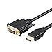 CableCreation 10ft HDMI to DVI Cable - Bi-Directional 1080P HD Video Adapter Cable with 24+1 DVI-D Male Connector for PC, Laptop, TV, Projector