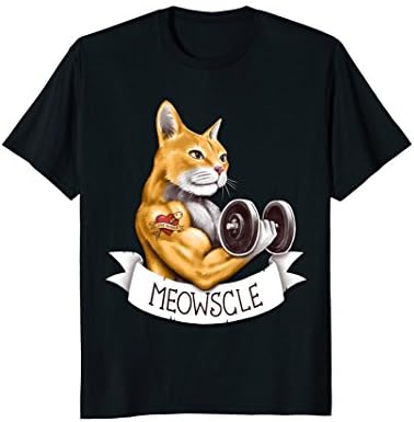 Meowscle Gym Workout Cat Pun Men Women Kids T-ShirtOEKO-TEX STANDARD 100