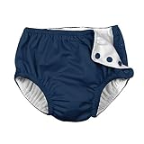 I Play. By Green Sprouts Reusable, Eco Snap Swim Diaper With Gussets, UPF 50, 24 Mo, Navy Tortoises - Galapagos, Patented Design, STANDARD 100 By OEKO-TEX Certified