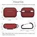 HUMENN Protective Cover Compatible with AirPods Pro Case, Shock-Absorbing Soft Slim Silicone Case Cover for Airpods Pro Charging Case 2019 [Front LED Visible] with Keychain (D,Burgundy)