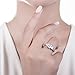 BERRICLE Sterling Silver 3-Stone Wedding Engagement Rings Princess Cut Cubic Zirconia CZ Ring for Women, Rhodium Plated Size 4-10