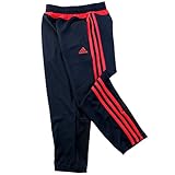 adidas Little Boys' Tiro Pant, Black/Light Scarlet, 7